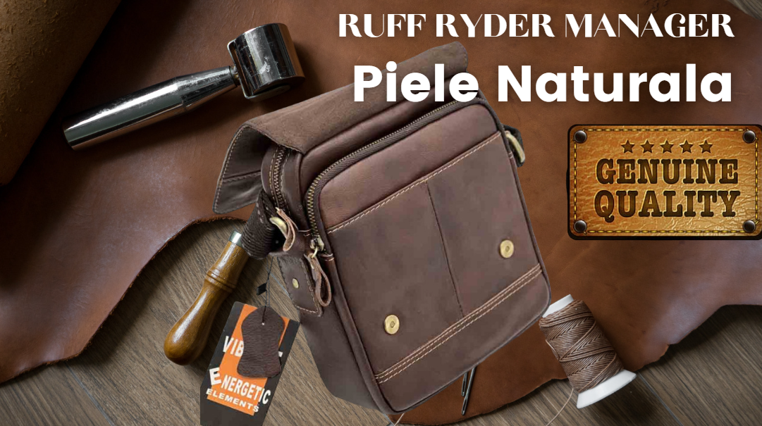 borseta umar barbati - piele naturala- Brand Ruff Ryder
